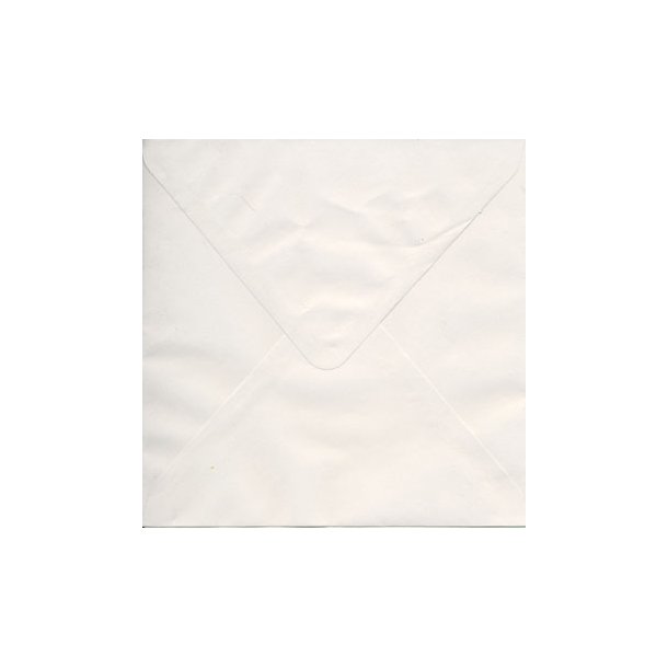 Kuvert 15,5x15,5cm hvid med spids lukning 10 stk.
