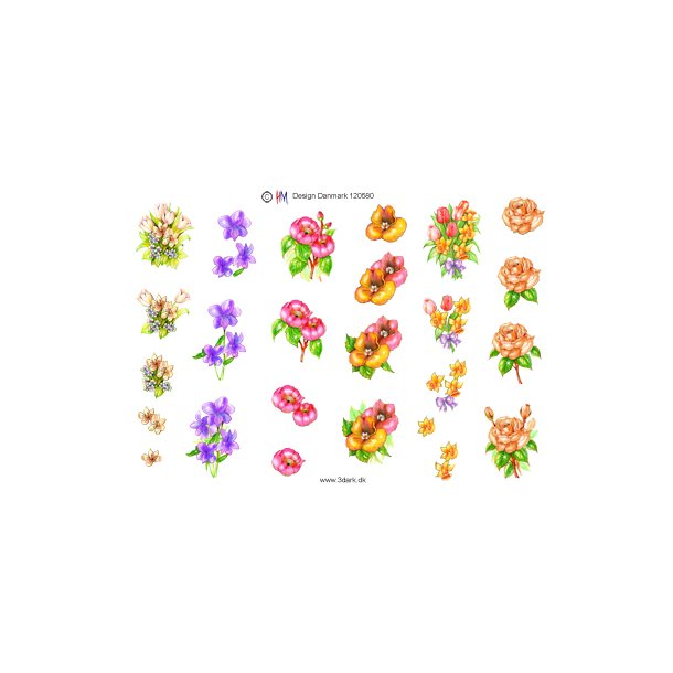 6 mini blomster