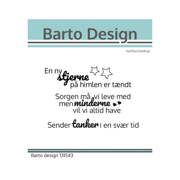 Barto Design Clearstamp "Danske tekster"