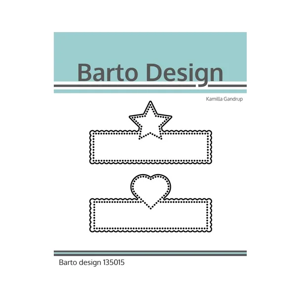 Barto Design Dies "Star &amp; Heart Banners"