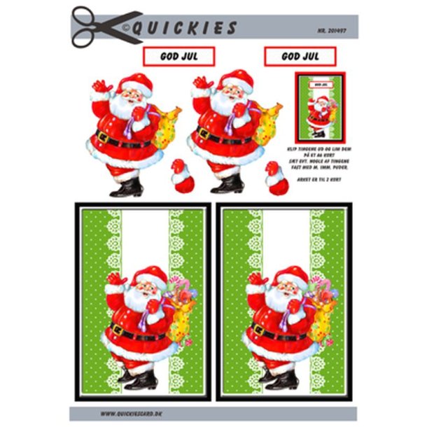 Julemand med gavesk, Quickies card