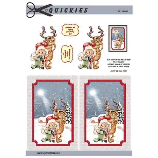 Julemand og sjov rensdyr, Quickies card