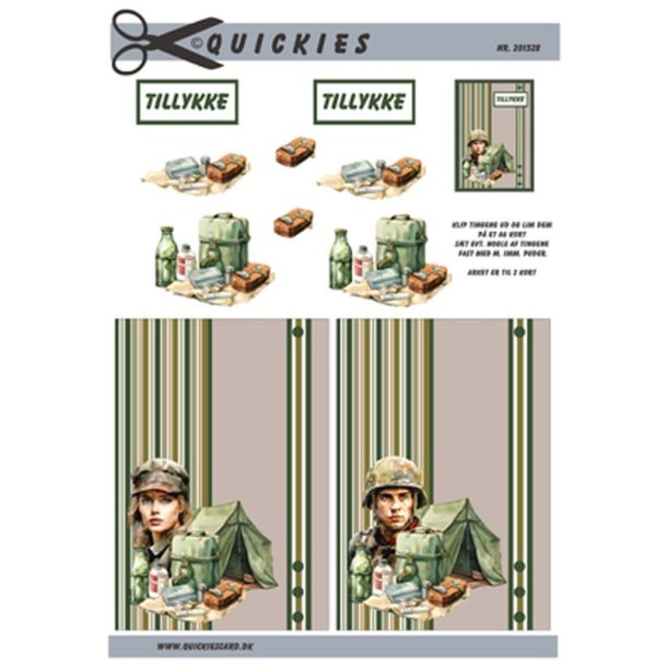 Soldat, kvinde og mand, Quickies card