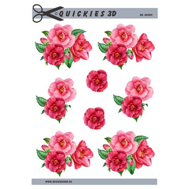 Rosa blomster, Quickies 3d