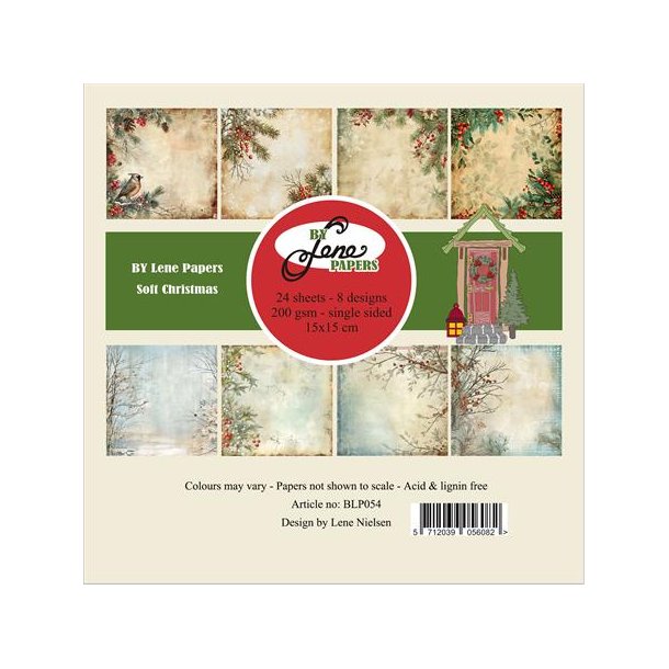 BY Lene Paperpad "Soft Christmas" BLP054(200gsm - 24 ark - 15x15cm)