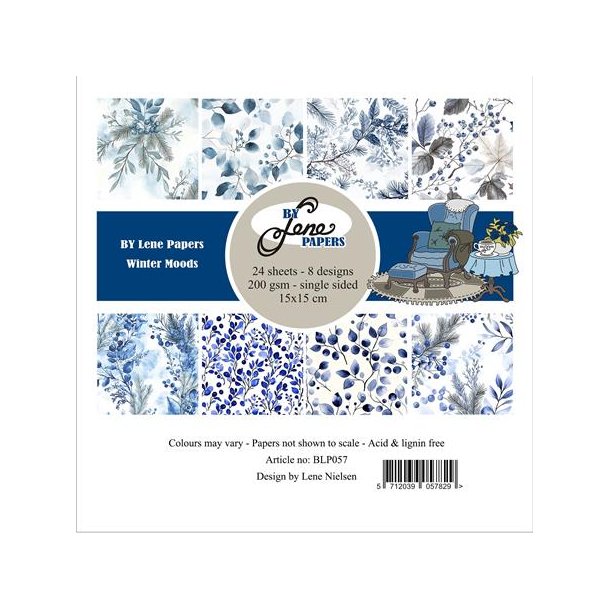 BY Lene Paperpad "Winter Moods" BLP057 (200gsm - 24 ark - 15x15cm)