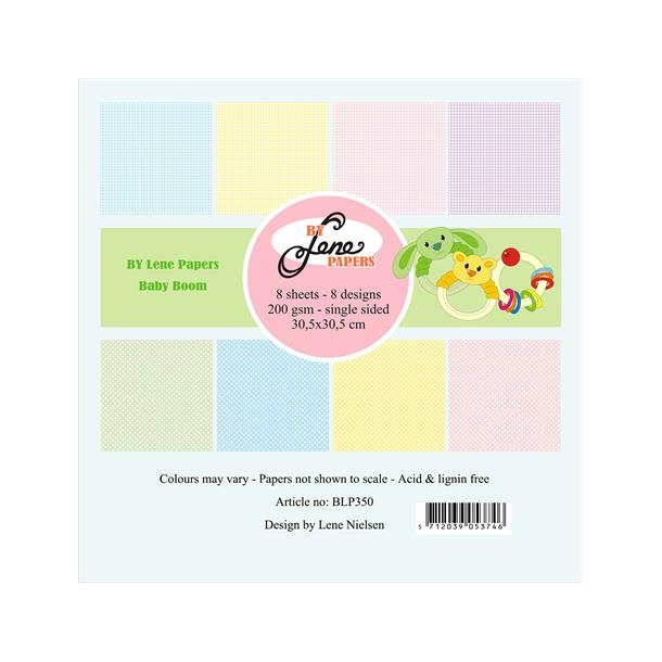 BY Lene Paperpad Baby Boom" BLP350 (200gsm - 8 ark - 30,5x30,5cm)