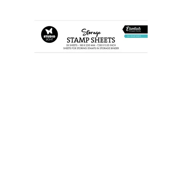 Studio Light "Storage Stamp Sheet A5+ 5pcs" SL-TO-STOR08 A5 - 5 stk Kan bruges sammen med SL-TO-STOR