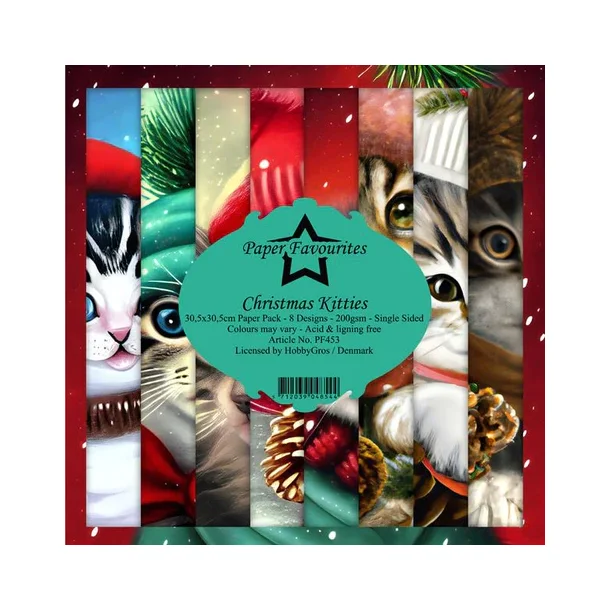  Paper Favourites Paper Pack "Christmas Kitties" PF45