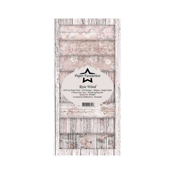 Paper Favourites Slim Card "Rose Wood" PFS085 200gsm - 24 ark - 10x21cm