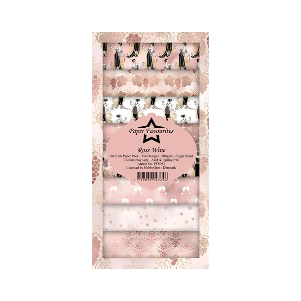 Paper Favourites Slim Card "Rose Wine" PFS093