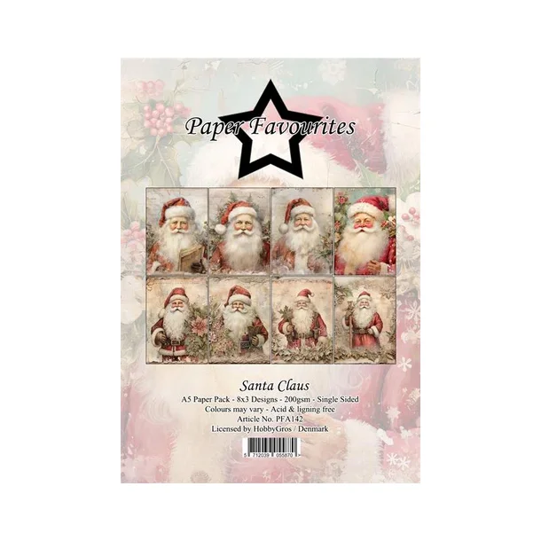 Paper Favourites Paper Pack "Santa Claus" PFA142 ( 200gsm - 24 ark - 14,85x21cm)