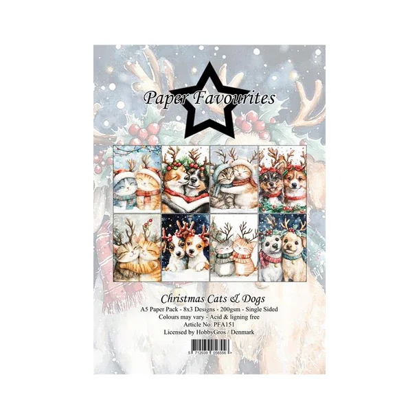 Paper Favourites Paper Pack "Christmas Cats &amp; Dogs" PFA151