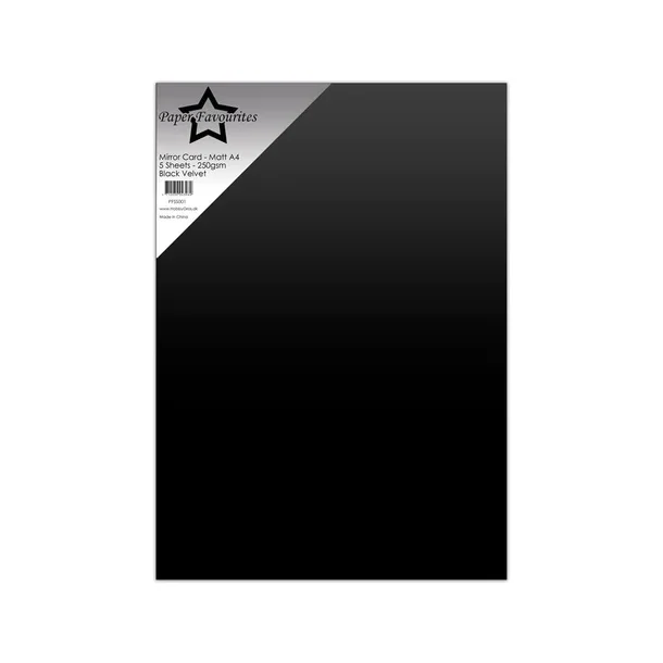 Paper Favourites Mirror Card Mat "Black Velvet" PFSS001