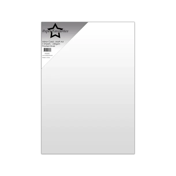 Paper Favourites Mirror Card Mat "Frosted Silver" PFSS005 Forventet p lager 01-11-2023