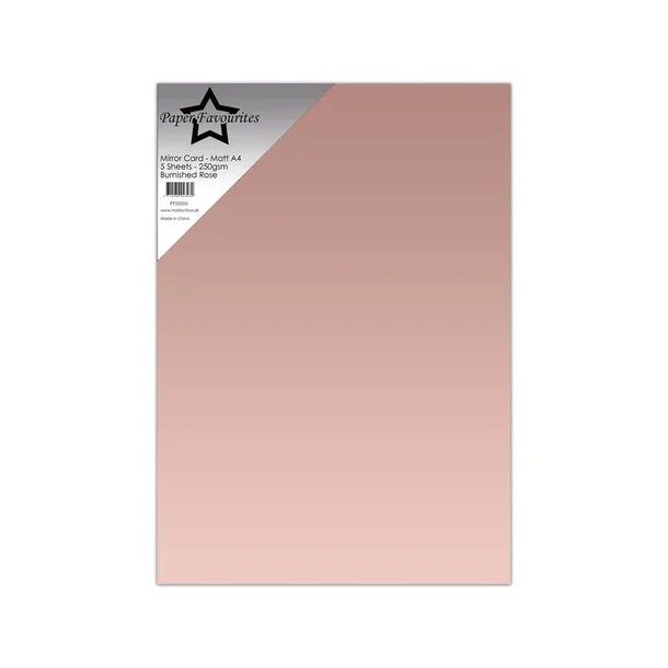 Paper Favourites Mirror Card Mat "Burnished Rose" PFSS006