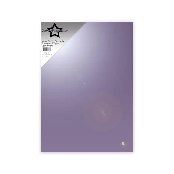 281111 Paper Favourites Mirror Card Glossy "Light Purple" PFSS111 (A4 - 5 ark - 250gr)