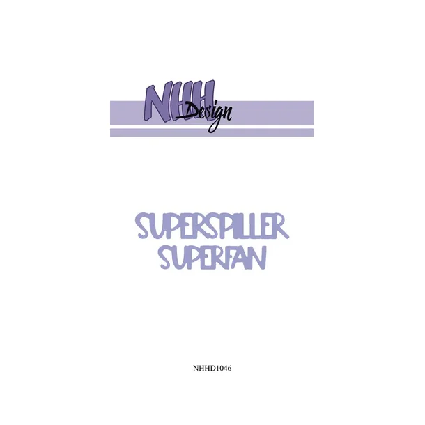 NHH Design Dies "Superspiller &amp; Superfan" NHHD1046 8,3x1,4 &amp; 5,8x1,3cm