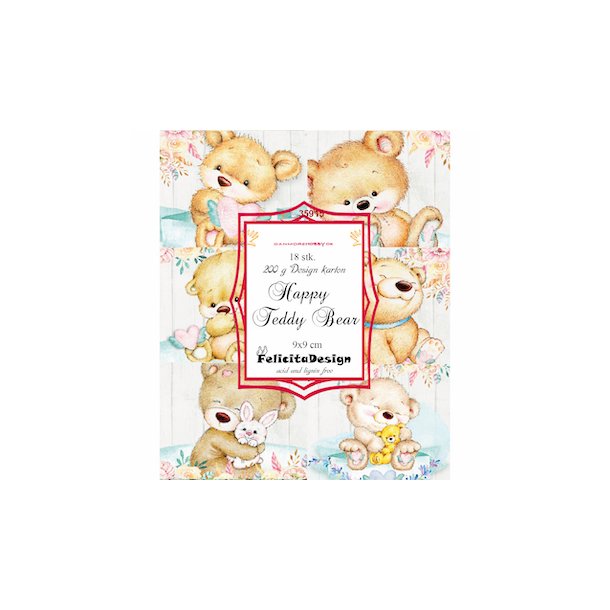 Toppers 9x9cm 18stk 200g design karton -Teddy Bear