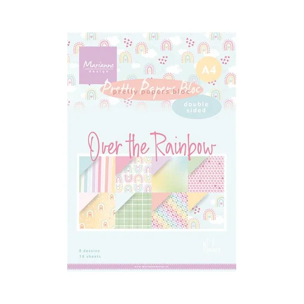 Marianne Design Paperpad "Over the rainbow" PK9188 A4 - Dobbeltsidet )