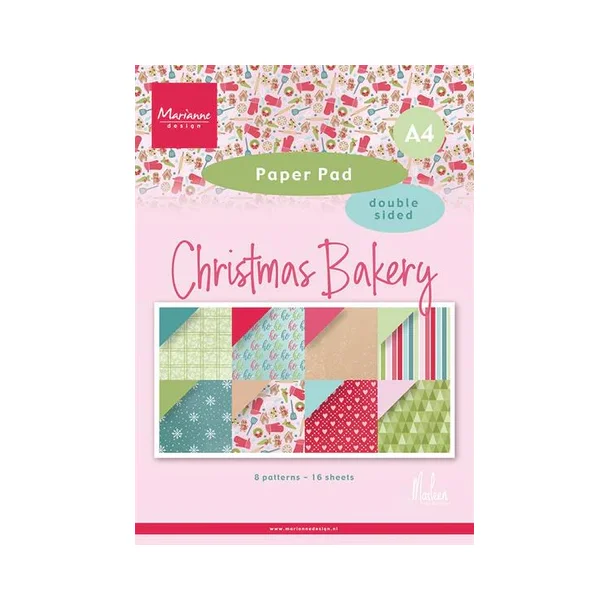 Marianne Design Paperpad "Christmas Bakery by Marleen" PK9195 (A4 dobbeltsidet)