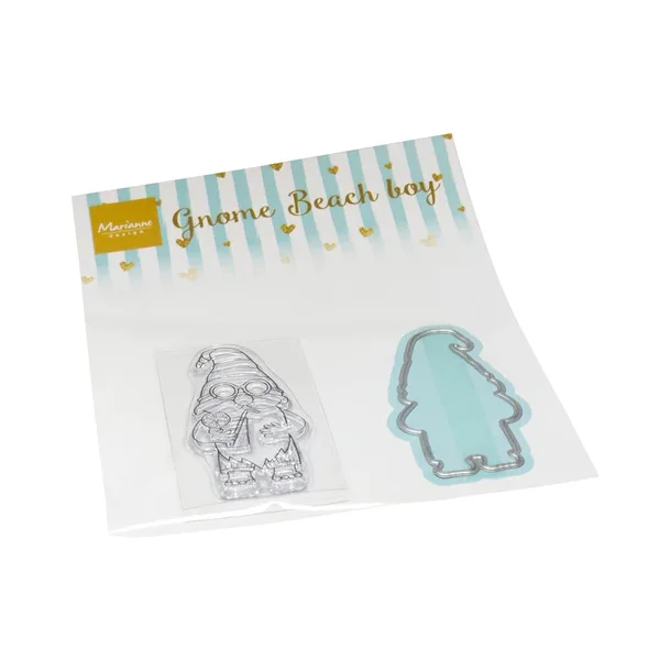 Marianne Design Clearstamp + Dies "Gnomes - Beach Boy" CS1133 31x62mm