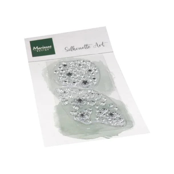 Marianne Design Clearstamp "Silhouette Art: Stardust" CS1147 34x36 &amp; 40x50mm