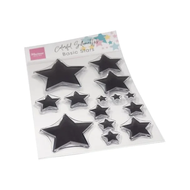 Marianne Design Clearstamp "Colorful Silhouette - Basic Stars" CS1148