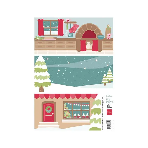 Marianne Design Sheets A4 "Christmas Bakery Backgrounds by Marleenr" AK0096