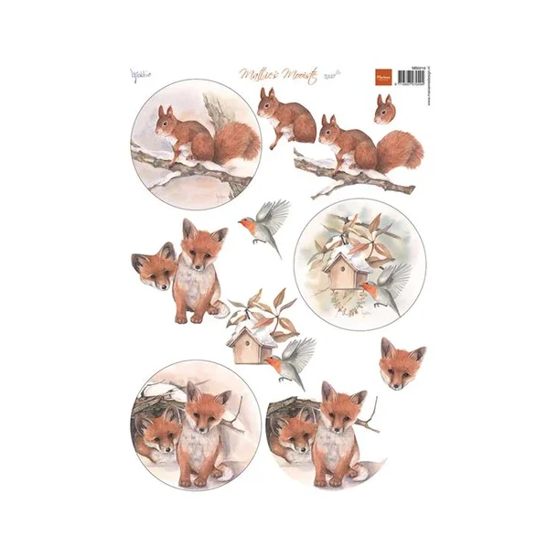 Marianne Design Sheets A4 "Mattie's Mooiste - 3D Squirrel" MB0218