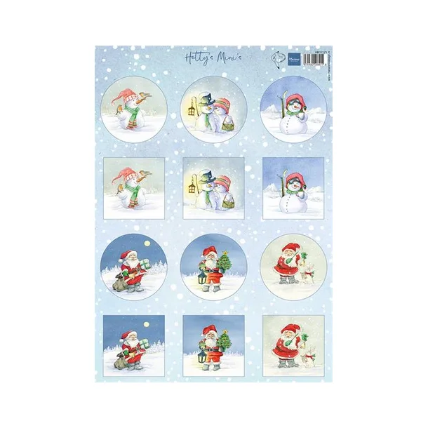 Marianne Design Sheets "Hetty's Minis - Snowmen &amp; Santa" HK1717