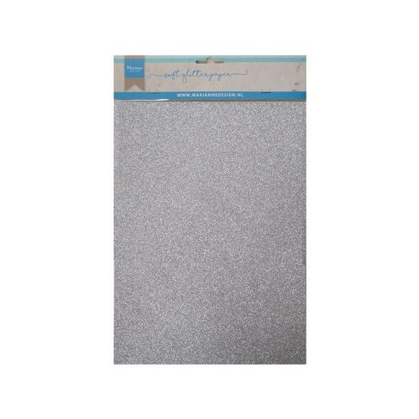 MARIANNE DESIGN Soft Glitter Paper - Silver CA3142