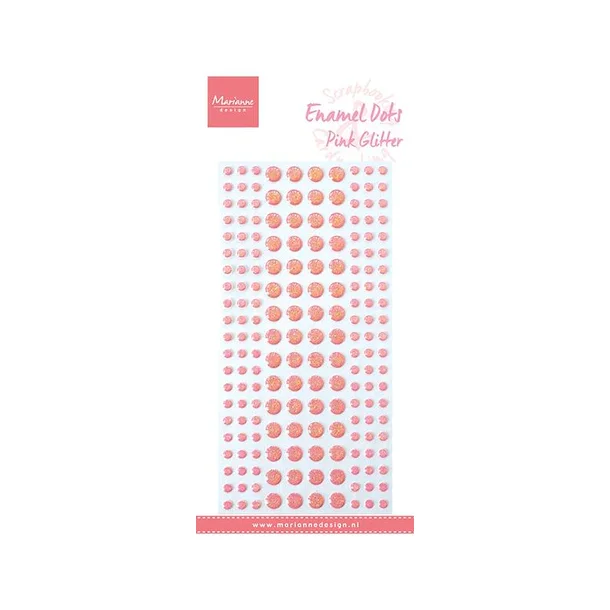 Marianne Design Enamel Dots "Pink Glitter" PL4531 -156 dots