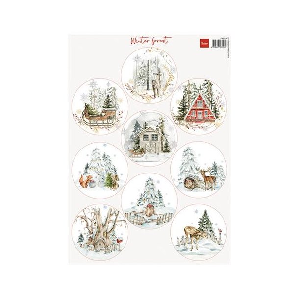 Marianne Design A4 Sheets "Winter Forest" VK9614