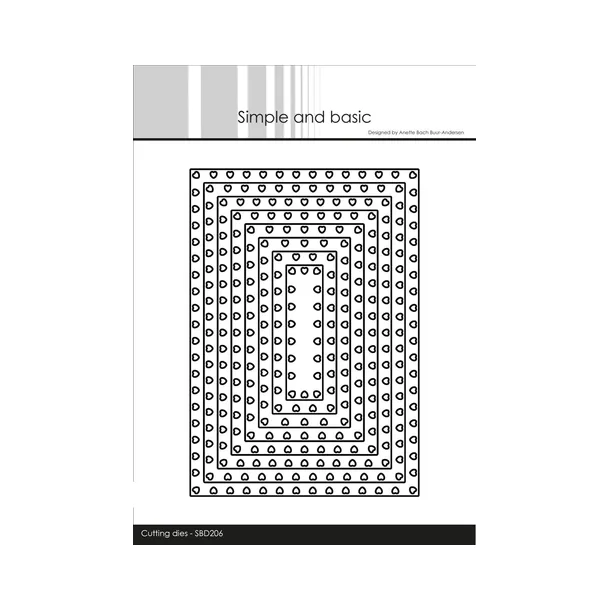 Simple and Basic die "Heart Framed - Rectangle" SBD206