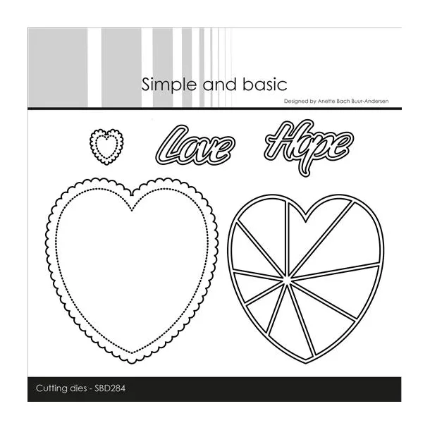  Simple and Basic die "Patchwork Heart w/Scalloped Edge" SBD284 Strste: 8,3x8,9cm