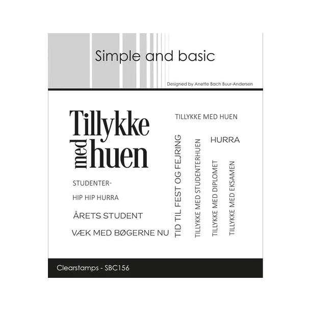  Simple and basic Clearstamp "Danske tekster" SBC156