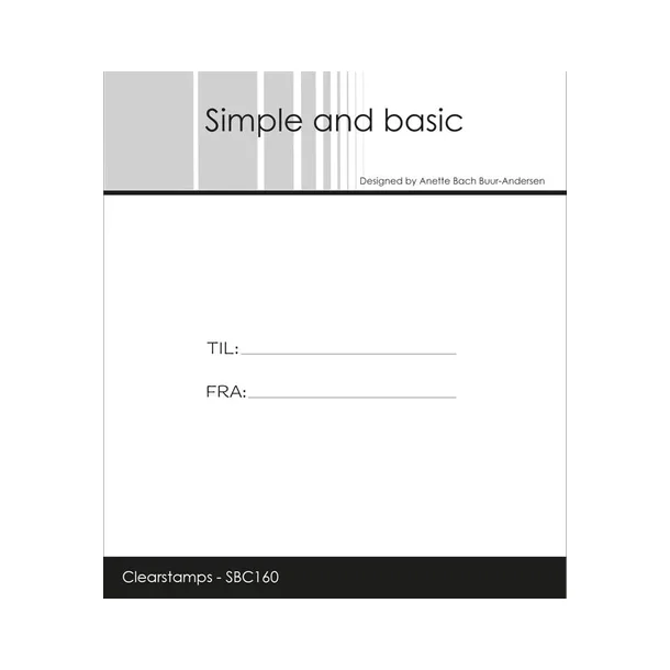  Simple and basic Clearstamp "Danske tekster" SBC160 Til: 0,3x5,9cm