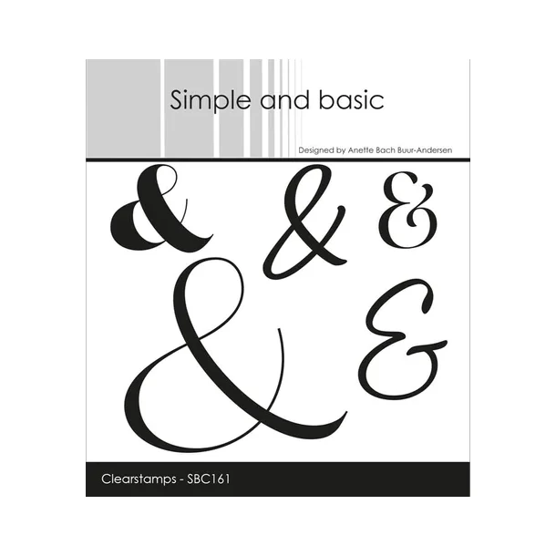 Simple and basic Clearstamp "Ampersand" SBC161 Strste: 6,4x5,6cm - Passer til SBD340 / 602340