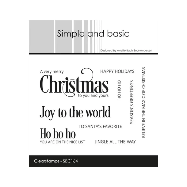 Simple and basic Clearstamp "Merry Christmas" SBC164