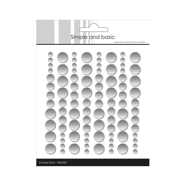  Simple and Basic Enamel Dots "Metallic Silver - Matte" SBA029 4, 6, 8mm