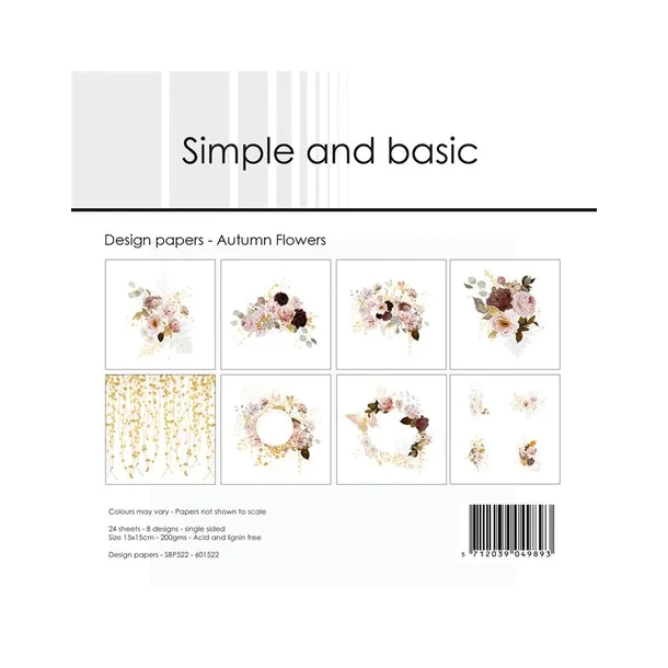 Simple and Basic Design Papers "Autumn Flowers" SBP522