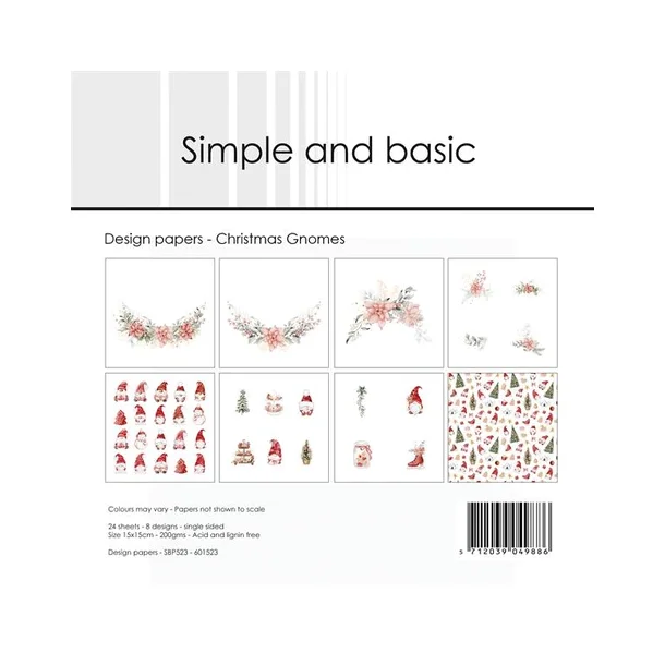 Simple and Basic Design Papers "Christmas Gnomes" SBP723