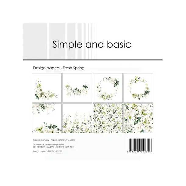 Simple and Basic Design Papers "Fresh Spring" SBP529  (15x15cm)