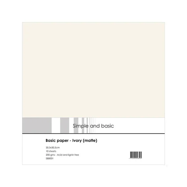 Simple and basic "Basic Paper - Ivory (matte) SBB001