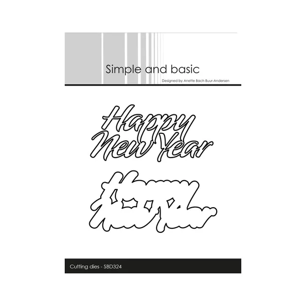  Simple and Basic die "Happy New Year" SBD324 7,9x3,8cm