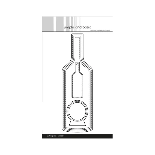  Simple and Basic die "Wine Bottle Tag" SBD331 6,5x21cm