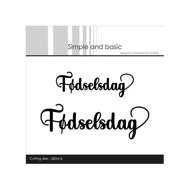 imple and Basic die "Fdselsdag" SBD416