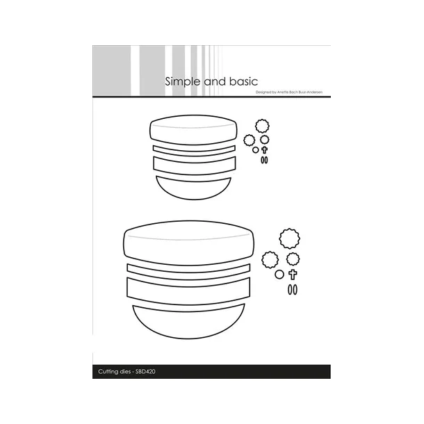 Simple and Basic die "Student Cap - From front" SBD420  ( Samlet: 8,2x5,6 &amp; 5,5x3,7cm )