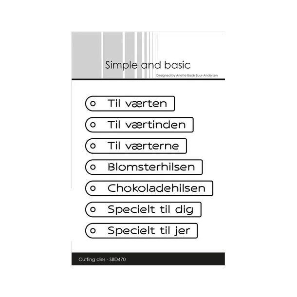 Simple and Basic die "Danish Tag Texts" SBD470